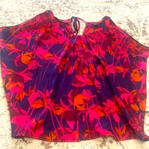 H&M satin floral blouse size 6